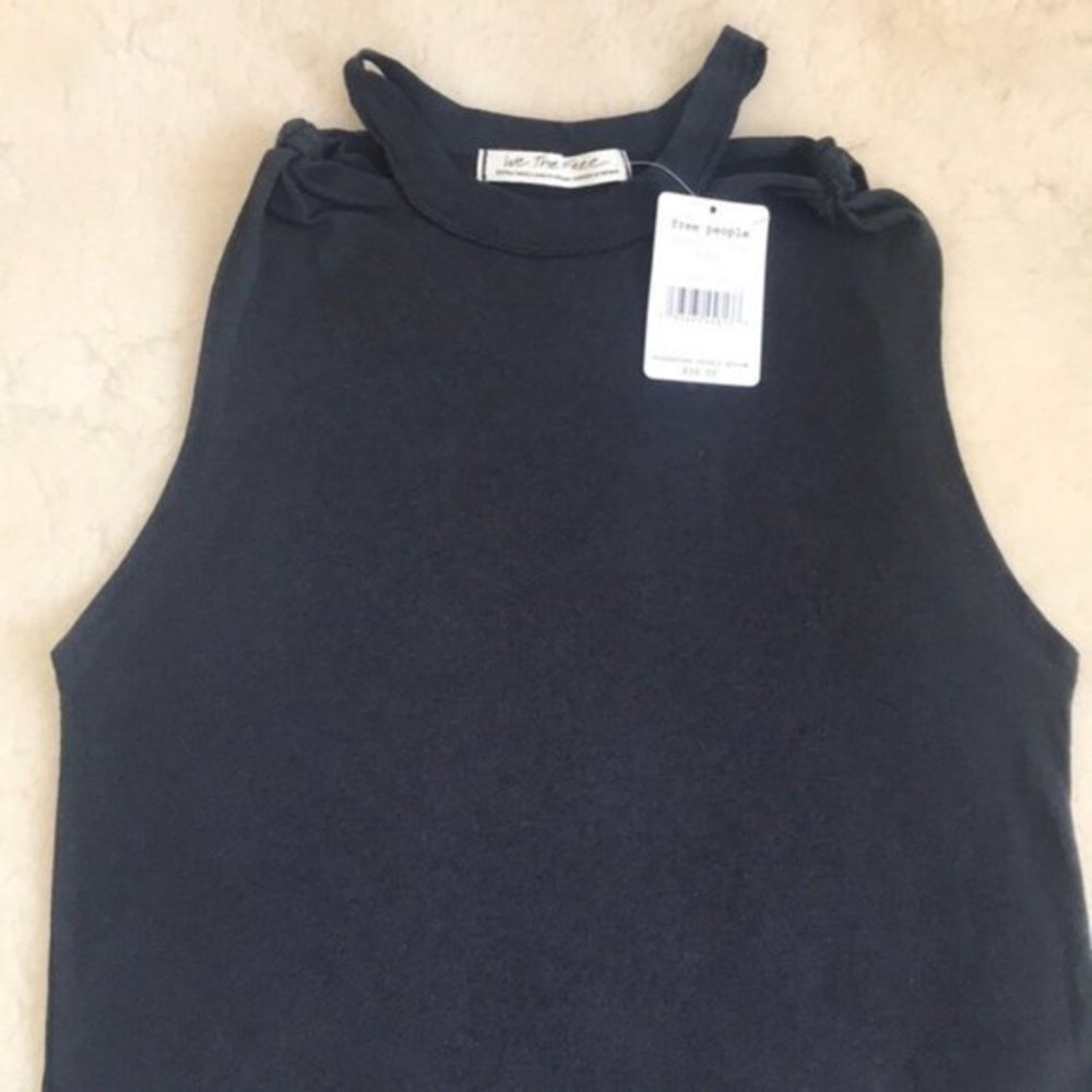 Free People The Twist Black Tank Top. XS,S - Picture 2 of 7
